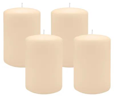 Produktbild von Flachkopf-Stumpenkerzen Vanilla 120 x Ø 60 mm, 4 Stück