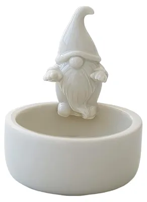 Produktbild von Halloween-Kerzenhalter aus Keramik mit Geistermotiven: Gnom, Katze, Engel, Fuchs, Igel, Frosch, Eichhörnchen, Kerzenständer, Tischdekoration.