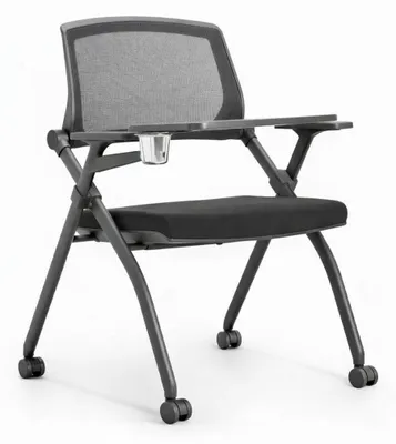 Produktbild von Modularer Seminarstuhl mit Armlehne, Tabletarm und Becherhalter