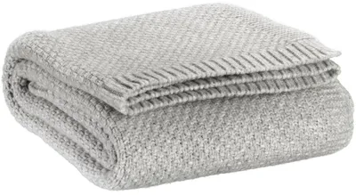 Produktbild von Strickplaid aus recyceltem Material Danilo Perle 130 x 160 – sde   ld