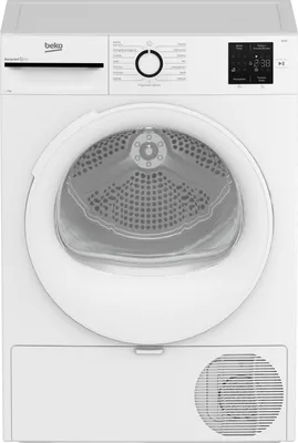 Produktbild von Beko BMT93EW, Freistehend, Frontlader, Wärmepumpe, Weiß, Drehregler, Berührung, Weiß