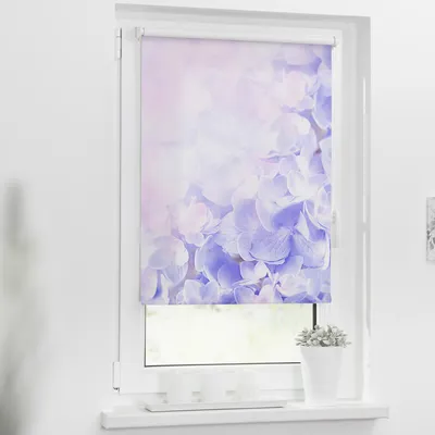 Obrázek produktu pro Roleta na okno Lichtblick bez vrtání Hortenzie 60x150 cm včetně upínacích držáků