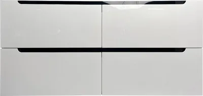 Produktbild von Waschtisch-Wandschrank für Badezimmer - Weiß - L 120 x H 57 cm - SELITA
