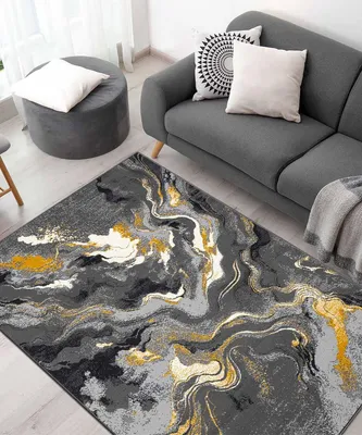Zdjęcie produktu dla Dywan DESIGN 160X230 cm GREY-MUSTARD | GalleriaFarah1970
