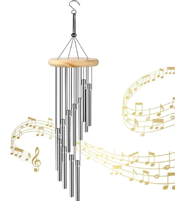 Windspiel aus Aluminium, 12 Röhren, für Garten & Terrasse