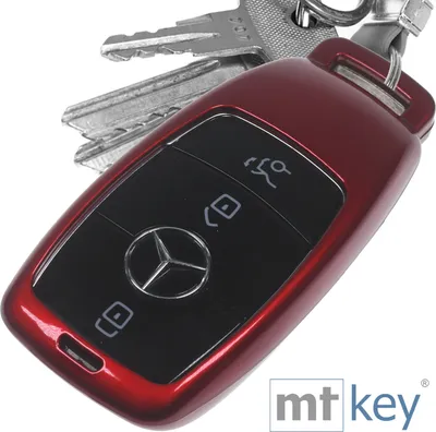 Produktbild von Auto Schlüssel Kunststoff Hülle ABS Plastik Schutz Cover Rot kompatibel mit Mercedes Benz E-Klasse W213 S213 C238 KEYLESS SMARTKEY