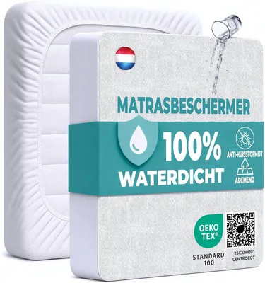 Obrázok produktu pre Vodotesný chránič matraca 60x120 cm, Priedušná bavlna, Proti roztočom, Hypoalergénny, Prateľný v práčke