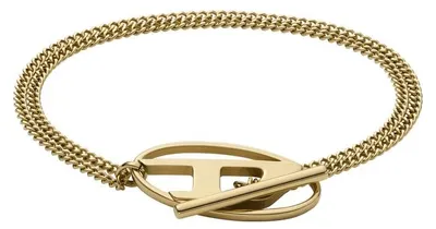 Produktbild von Diesel Herren-Armband aus Edelstahl mit Knebelverschluss, Blasses Gold