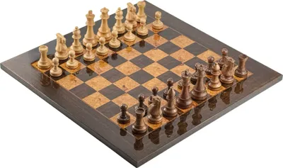 Produktbild von s Klassisches Schachset - Gewichtete Akazienholzfiguren 9,7 cm + 51 cm Schachbrett aus Ahornfurnier
