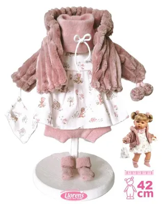 Produktbild von Llorens P42-408 Outfit für eine 42 cm große Puppe mit Zubehör