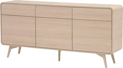 Produktbild von Wohnzimmer Sideboard mit 180 cm Breite in Eiche, 3 Türen, 3 Schubladen - TULSA-61