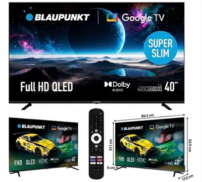 Produktbild von BLAUPUNKT 40QCG6000S QLED 40-Zoll Full HD Google TV mit HDR10, Smart TV, Wi-Fi und Bluetooth, 16:9