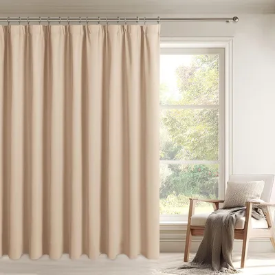 Obrázek produktu pro Zástěna, závěs, 300 x 245 cm, béžová, zatemňovací, do obývacího pokoje