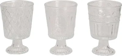 Produktbild von Windlicht aus Glas 3 Stück im Set 17 x 12 cm