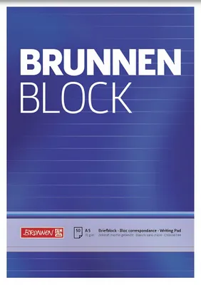 Produktbild von BRUNNEN Briefblock A5 70g kariert Lineatur 10 52427