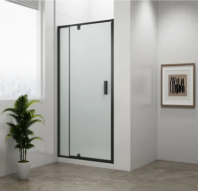 Produktbild von Polysan EASY BLACK Drehduschtür 760-900mm, Brick Glas