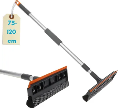 Produktbild von Fensterwischer mit Teleskopstiel Fensterputzer Abzieher Fenster putzen Fensterabzieher Profi Fenster Abzieher Wischer Wasserabzieher Scheibenabzieher 75 - 120 cm