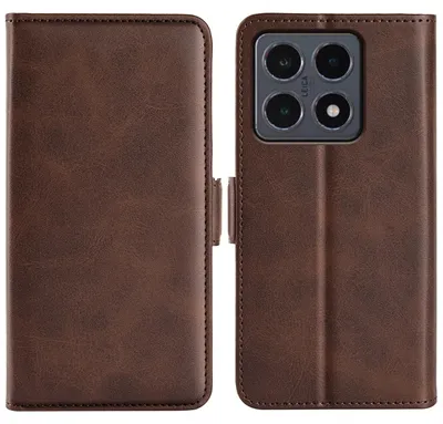 Productafbeelding van MobyDefend Hoesje - Geschikt voor Xiaomi 15T Pro  -  Luxe Wallet Book Case (Sluiting Zijkant) - Bruin