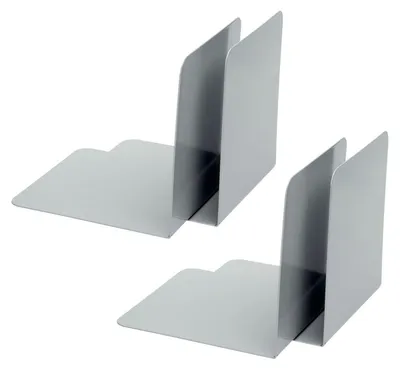 Immagine prodotto di Set di 4 fermalibri in metallo, colore grigio, dimensioni 14x14x12,5 cm