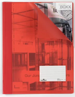 Produktbild von DURABLE Schnellhefter DURALUX® A4+ transluzent, 268003 rot