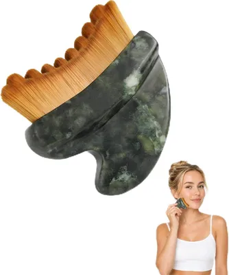 Obrázok produktu pre Tvárová kefka, 2-v-1, lymfodrenáž, na masáž tváre