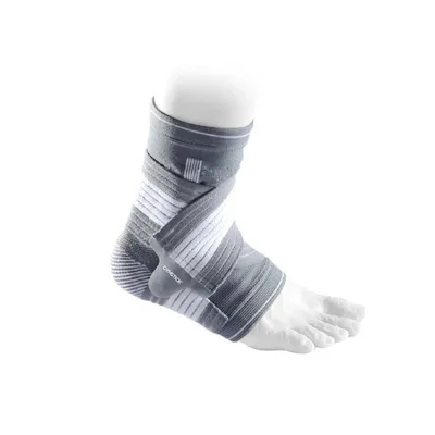 Obrázok produktu pre Gymstick bandáž na členok 1.0 – sivá/biela – univerzálna veľkosť