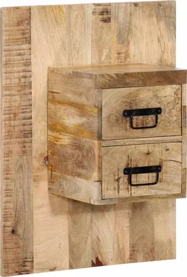 Zdjęcie produktu dla Szafka nocna, 60x32x80 cm, surowe drewno mango