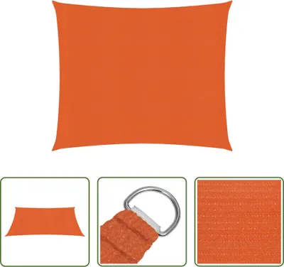 Productafbeelding van De Living Store zonnescherm, 160 g/m², oranje, 2x2,5 meter, HDPE