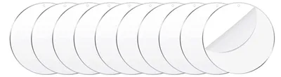 10 runde Acrylscheiben, transparent, 7,6 cm, für Bastelarbeiten