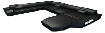 Produktbild von XXL Wohnlandschaft Mega Prato U-Form in Leder