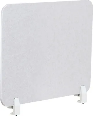 Zdjęcie produktu dla BELIANI Przegroda na biurko złamana biel PET tapicerowana 72 x 50 cm ekran akustyczny modułowa z zaciskami home office