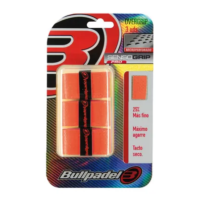 Imagen del producto de Bullpadel Senso Pro 3 Unidades, color naranja fluor, talla única