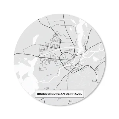 Produktbild von MuchoWow® Mauspad Mousepad Stadtplan - Karte - Brandenburg an der Havel - Deutschland 40x40 cm - Mousepads - Maus Mat - Pad - Mausunterlage - Schreibtisch Accessoires