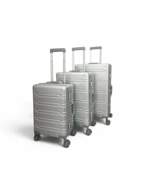 Produktbild von Heuer 2026 "LINE" Aluminiumkoffer Reisekoffer Hartschale, Silber, 20 Zoll