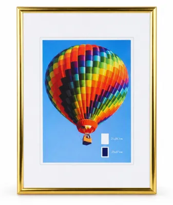 Produktbild von NLS Kunststoff Bilderrahmen Wanddeko Collage Poster Fotorahmen Bildträger Lifestyle - Farbe: Gold | Format: 21x29,7 (DIN A4)