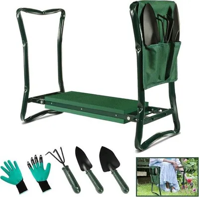 Produktbild von Famanu Gartenkniehilfe 2-in-1 mit weichem Kniekissen - grün