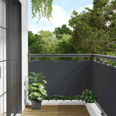 Obrázek produktu pro vidaXL Balkonová zástěna antracitová 400x90 cm PVC