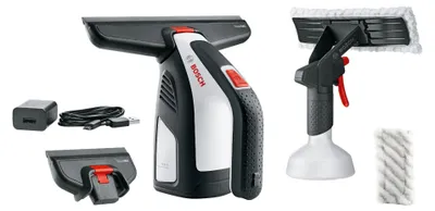 Obrázek produktu pro Bosch GlassVAC, Černá, Červená, Stříbrná, 0,1 l, 35 m², Lithium-ion (Li-ion), 3,6 V, 2,17 h