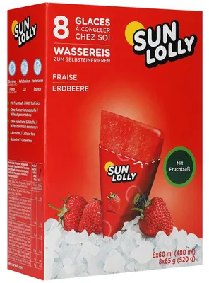 Produktbild von Sun Lolly Wassereis Erdbeere 8er