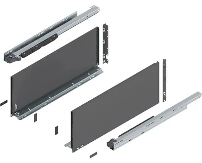 Produktbild von Blum Legrabox pure H F Schubladenschienen Set | 1 Paar, 70kg 600mm | Tip On Vollauszug, oriongrau