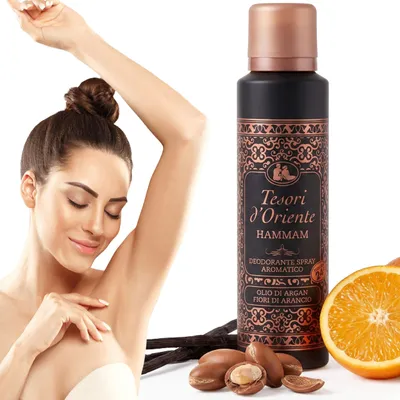 Produktbild von Tesori d’Oriente Hammam Orientalisches Deodorant-Spray mit Arganöl und Orangenblütenduft, 150 ml