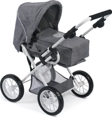 A toy stroller for dolls, shown from a three-quarter angle against a white background.