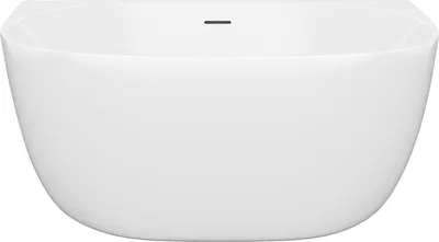 Produktbild von Freistehende wandmontierte Badewanne weiß - 167 l - Acryl - 130 x 72 x 58 cm - AMOSARI