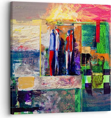 Produktbild von Bild auf Leinwand - Leinwandbild - Abstraktion modern - 30x30cm - Wand Bild - Wanddeko - Wandbilder - Leinwanddruck - Bilder - Kunstdruck - Wanddekoration - Leinwand bilder - Wandkunst - AC30x30-3670