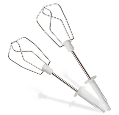 Produktbild von Braun 7322211054 Rührbesen 2x Quirl Rührhaken Schneebesen rechts links für MultiMix Handmixer