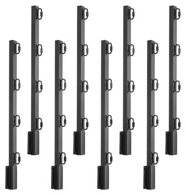 Produktbild von VEVOR Zaunpfostenverlängerung, 12er Pack 815 mm Stacheldrahtarm, Robuste Stahl-Zaunhöhenverlängerung, Flach- oder Oberflächenmontierte Stacheldrahtverlängerungsarme, Schützt die Privatsphäre und Verhindert, dass Haustiere herausspringen, 8 Stück-605x75x45 mm