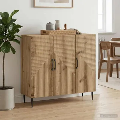 Zdjęcie produktu dla Maison Exclusive – kredens z drewna dębowego Artisan, 89 x 34,5 x 80 cm, materiały drewnopochodne