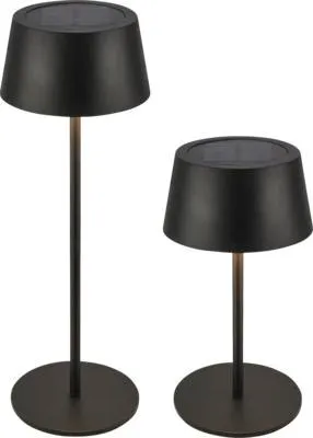 Immagine prodotto di Briloner Awia Lampada da tavolo LED senza fili IP44, dimmerabile, touch, CCT, batteria ricaricabile, solare, nera, Ø11,5 x 32 cm