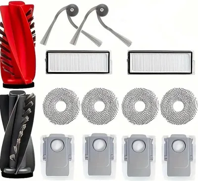 Produktbild von Mobilly Bürsten-, Filter- und Mop-Set für Roborock Qrevo curv, 14 Stück