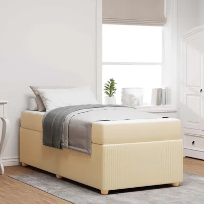 Immagine prodotto di Telaio per letto vidaXL, colore crema, 90 x 200 cm, rivestito in tessuto
